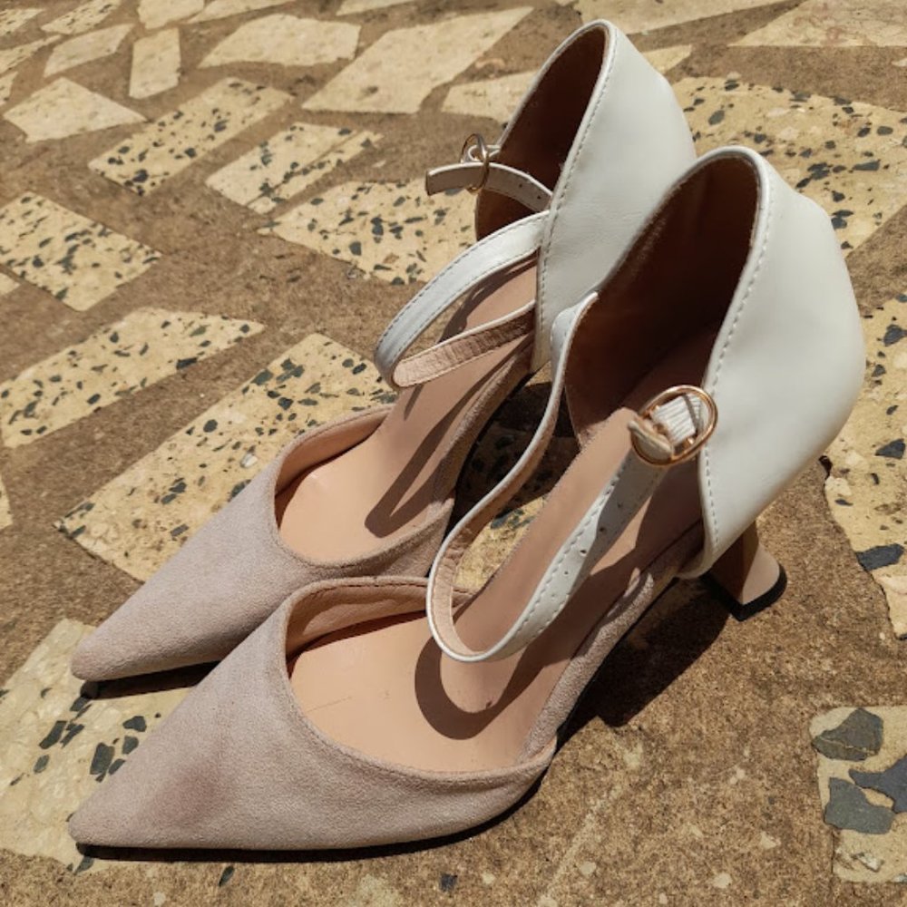 cream heels